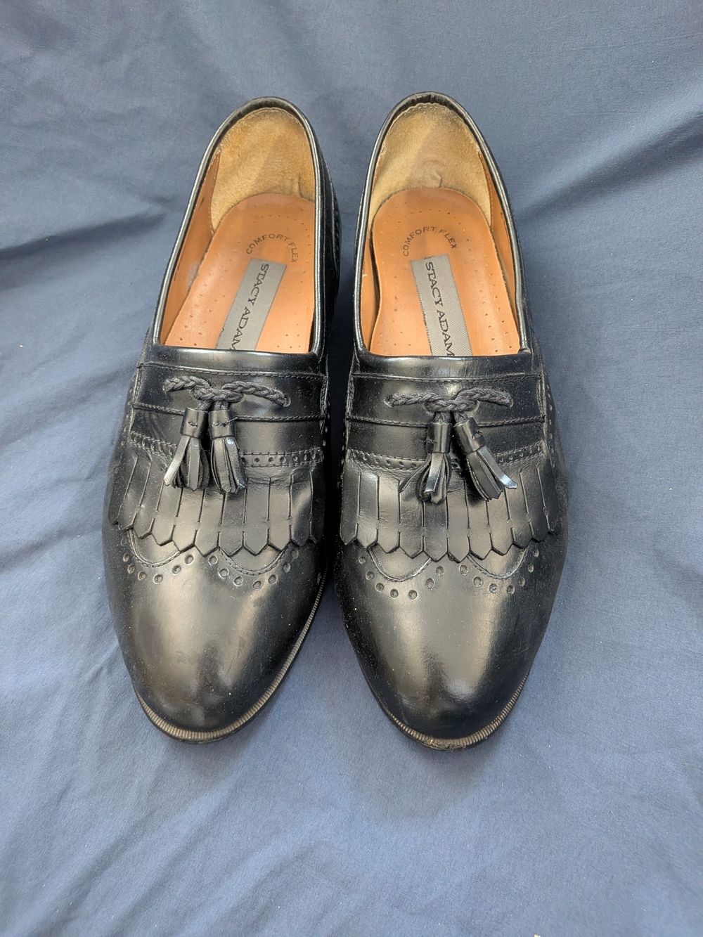 Stacy Adams Men's Black Leather Tassel Loafers